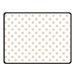 Polka Dots - Pastel Brown on White Fleece Blanket (Small) (One Side)