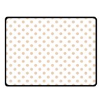 Polka Dots - Pastel Brown on White Double Sided Fleece Blanket (Small) (Two Sides)