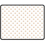 Polka Dots - Pastel Brown on White Double Sided Fleece Blanket (Medium) (Two Sides)