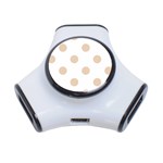 Polka Dots - Pastel Brown on White Portable USB Hub (One Side)