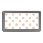 Polka Dots - Pastel Brown on White Memory Card Reader (Mini)