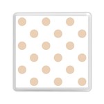 Polka Dots - Pastel Brown on White Memory Card Reader with Storage (Square)