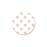Polka Dots - Pastel Brown on White Golf Ball Marker (10 pack)