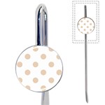 Polka Dots - Pastel Brown on White Book Mark