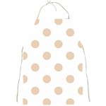 Polka Dots - Pastel Brown on White Full Print Apron