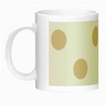 Polka Dots - Pastel Brown on White Night Luminous Mug