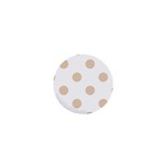 Polka Dots - Pastel Brown on White 1  Mini Button