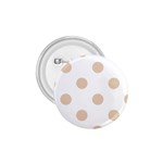 Polka Dots - Pastel Brown on White 1.75  Button