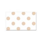 Polka Dots - Pastel Brown on White Sticker (Rectangular)