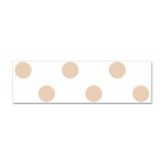 Polka Dots - Pastel Brown on White Sticker Bumper (100 pack)
