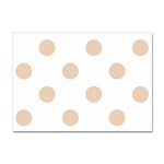 Polka Dots - Pastel Brown on White Sticker A4 (100 pack)