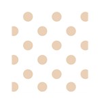 Polka Dots - Pastel Brown on White Greeting Card 4.5  x 6 