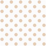 Polka Dots - Pastel Brown on White ScrapBook Page 8  x 8 
