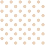 Polka Dots - Pastel Brown on White ScrapBook Page 12  x 12 
