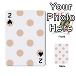 Polka Dots - Pastel Brown on White Playing Cards 54 Designs