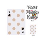 Polka Dots - Pastel Brown on White Playing Cards 54 (Mini)