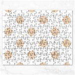 Polka Dots - Pastel Brown on White Jigsaw Puzzle (Rectangular)