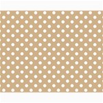 Polka Dots - White on Tan Brown Collage 11  x 14 