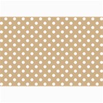 Polka Dots - White on Tan Brown Collage 12  x 18 