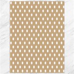 Polka Dots - White on Tan Brown Canvas 36  x 48 