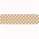 Polka Dots - White on Tan Brown Medium Bar Mat