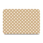 Polka Dots - White on Tan Brown Plate Mat