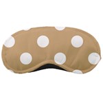 Polka Dots - White on Tan Brown Sleeping Mask