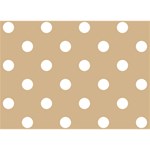 Polka Dots - White on Tan Brown Birthday Cake 3D Greeting Card (7x5)