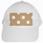 Polka Dots - White on Tan Brown White Cap