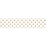 Polka Dots - Tan Brown on White Flano Scarf (Small)
