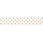 Polka Dots - Tan Brown on White Flano Scarf (Large)