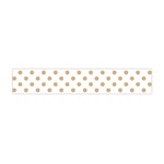 Polka Dots - Tan Brown on White Flano Scarf (Mini)