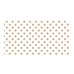 Polka Dots - Tan Brown on White Satin Wrap
