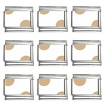 Polka Dots - Tan Brown on White 9mm Italian Charm (9 pack)