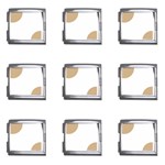Polka Dots - Tan Brown on White Mega Link Italian Charm (9 pack)