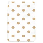 Polka Dots - Tan Brown on White Removable Flap Cover (S)