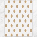 Polka Dots - Tan Brown on White Canvas 12  x 16 
