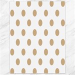 Polka Dots - Tan Brown on White Canvas 18  x 24 