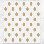 Polka Dots - Tan Brown on White Canvas 20  x 24 