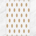 Polka Dots - Tan Brown on White Canvas 20  x 30 