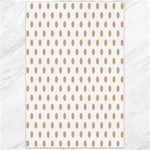 Polka Dots - Tan Brown on White Canvas 24  x 36 