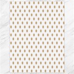 Polka Dots - Tan Brown on White Canvas 36  x 48 