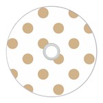 Polka Dots - Tan Brown on White CD Wall Clock