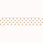 Polka Dots - Tan Brown on White Small Bar Mat