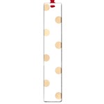 Polka Dots - Tan Brown on White Large Book Mark