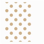 Polka Dots - Tan Brown on White Large Garden Flag (Two Sides)