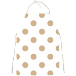 Polka Dots - Tan Brown on White Full Print Apron