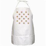 Polka Dots - Tan Brown on White BBQ Apron