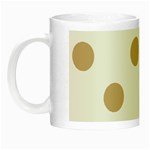 Polka Dots - Tan Brown on White Night Luminous Mug