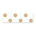 Polka Dots - Tan Brown on White Sticker (Bumper)